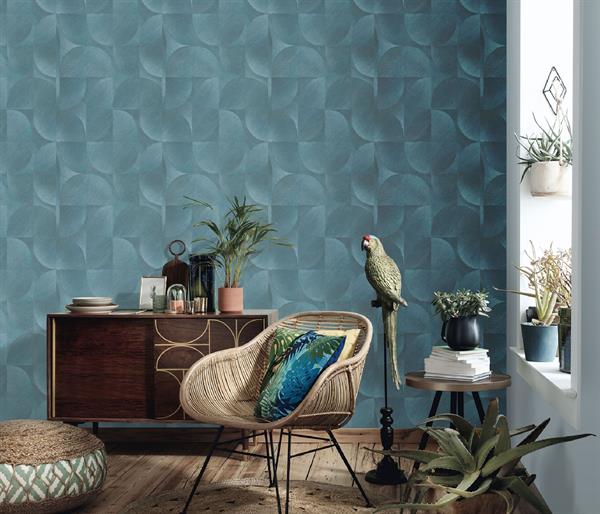 PARATO PANGEA PVC       /TNT DESIGN BLUE 0,53X10,05MT