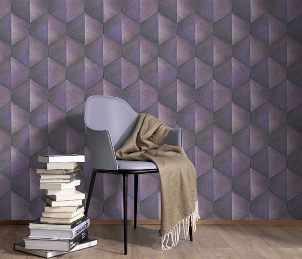 PARATO KROMA PVC        /TNT DESIGN VIOLET 0,53X10,05MT