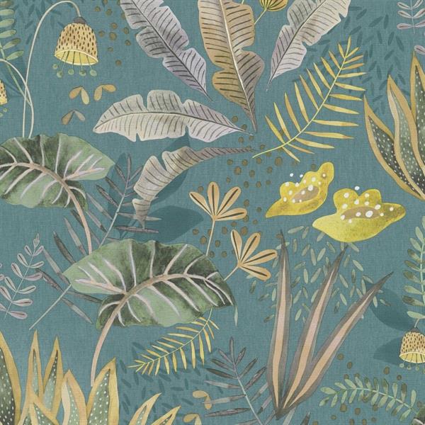 PARATO FLORAL FUSION PVC/TNT FOLIAGE GREEN 0,53X10,05MT