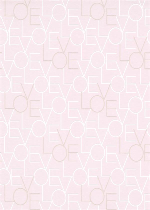 =ESAURITO=SWEET&COOL PARATO SU TNT ROSA SCRITTA LOVE 10X0,53 mt