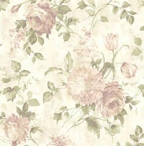 PARATO IN TNT PINK      FLOWERS 0,53X10.05MT