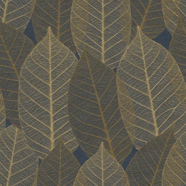 PARATO HERBARIUM ECODECO/FOLIAGE BLUE/GOLD 0,53X10,05MT