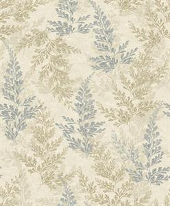 PARATO HERBARIUM ECODECO/FOLIAGE BLUE/BEIGE 0,53X10,05MT