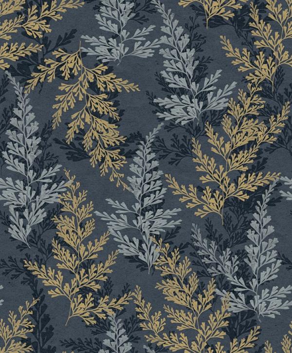 PARATO HERBARIUM ECODECO/FOLIAGE BLUE 0,53X10,05MT