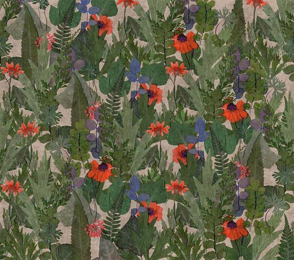 STAMPA HERBARIUM ECODECO/FOLIAGE GREEN MIS.3,18X2,80H MT