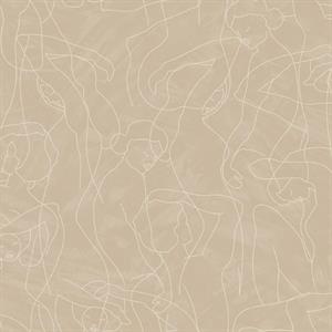 PARATO SOLEADO PVC/TNT  /DRAWING TAUPE 0,53X10,05MT