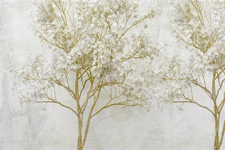 MURALE IN TNT CALYPSO   /FOLIAGE WHITE MIS. AL MQ