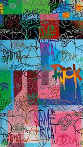 PARATO UNICO 2024 VINILICO/TNT GRAFFITI 1,59X2,80H MT(3TELI)