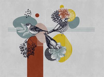 PARATO UNICO 2024 VINILICO/TNT BIRDS 3,71X2,80H MT(7TELI)
