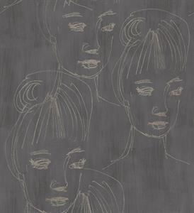 PARATO ARTIST 2024 TNT/ ACRYL DISEGNO VOLTI BL. 0,53X10,05MT