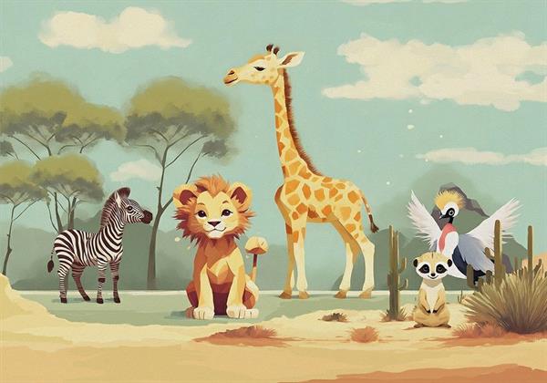 MURALE JOY  VINILICO    /ZOO KIDS L.BLUE MIS. AL MQ
