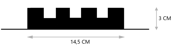 CORNICE / LESENA EPS per ESTERNO mis. 145x3x200 cm cf.8 pz