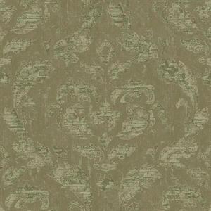 PARATO UTOPIA  PVC/TNT  /DAMASCO BROWN/BRONZE 0,53X10,05MT