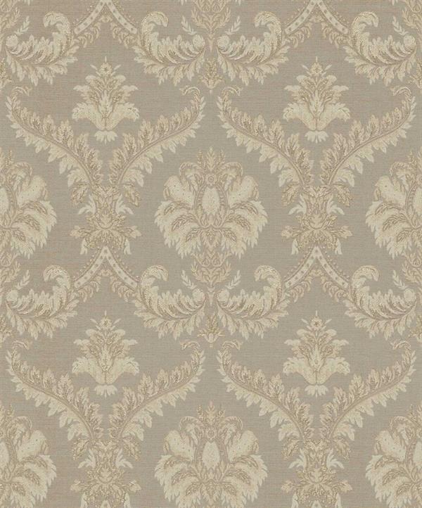 PARATO ROYAL VINILICO SU/TNT DAMASCO TAUPE 0,53X10,05MT
