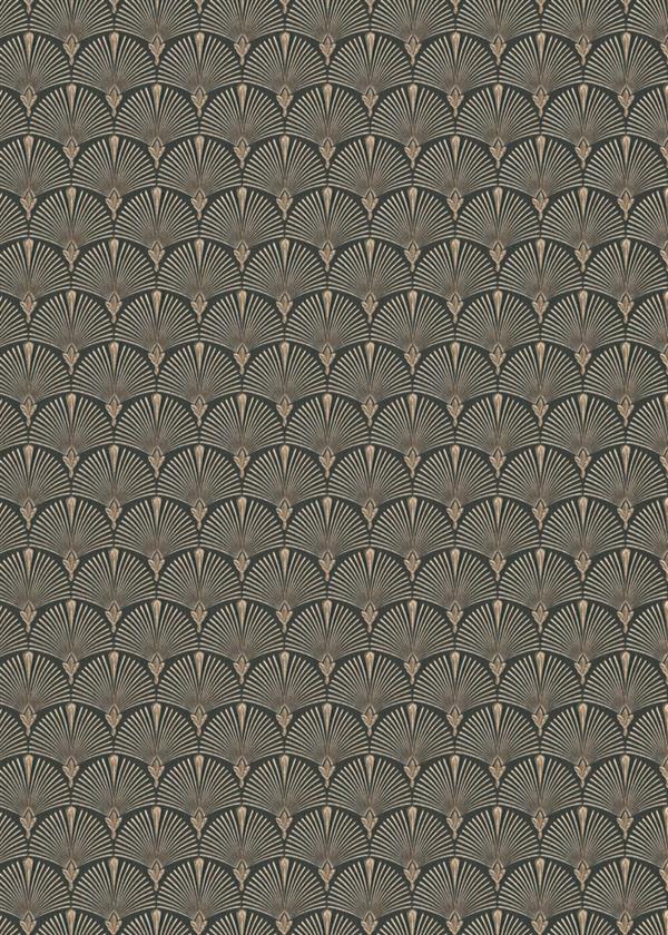 PARATO ROYAL VINILICO SU/TNT DESIGN BLACK 0,53X10,05MT