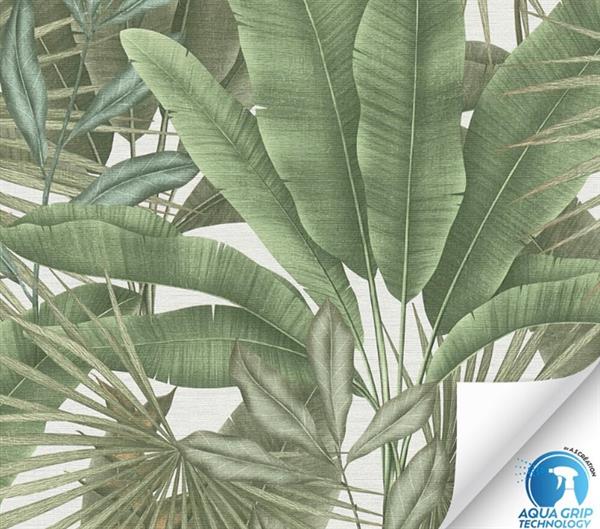 PARATO PREINCOLLATO IN PVC/TNT FOLIAGE GREEN  MIS.0,53X10,05MT