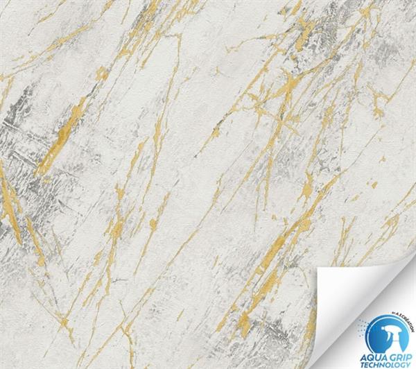 PARATO PREINCOLLATO IN PVC/TNT MARBLE GOLD MIS.0,53X10,05MT