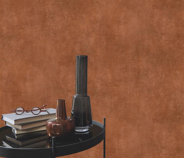 PARATO CHIC&CHARM PVC   /TNT UNITO TERRACOTTA 0,53X10,05MT