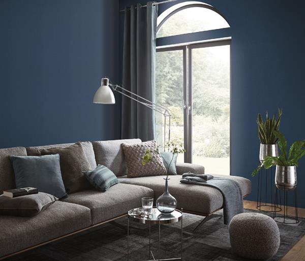 PARATO CHIC&CHARM PVC   /TNT UNITO BLUE 0,53X10,05MT