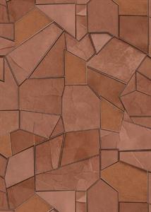 PARATO CHIC&CHARM PVC   /TNT DESIGN TERRACOTTA 0,53X10,05MT