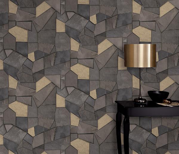 PARATO CHIC&CHARM PVC   /TNT DESIGN GREY 0,53X10,05MT