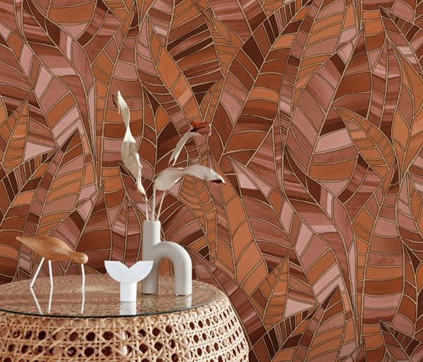 PARATO CHIC&CHARM PVC   /TNT DESIGN TERRACOTTA 0,53X10,05MT