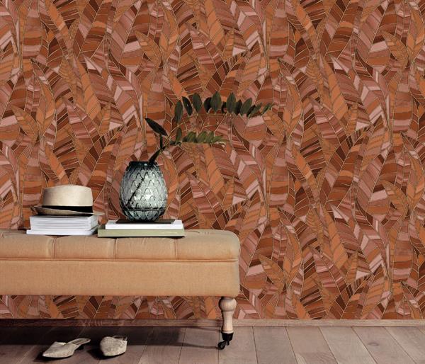PARATO CHIC&CHARM PVC   /TNT DESIGN TERRACOTTA 0,53X10,05MT