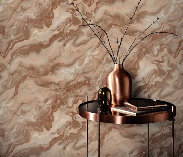 PARATO CHIC&CHARM PVC   /TNT MARMO TERRACOTTA 0,53X10,05MT