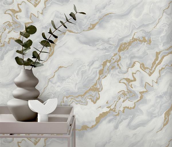 PARATO CHIC&CHARM PVC   /TNT MARMO BIANCO 0,53X10,05MT