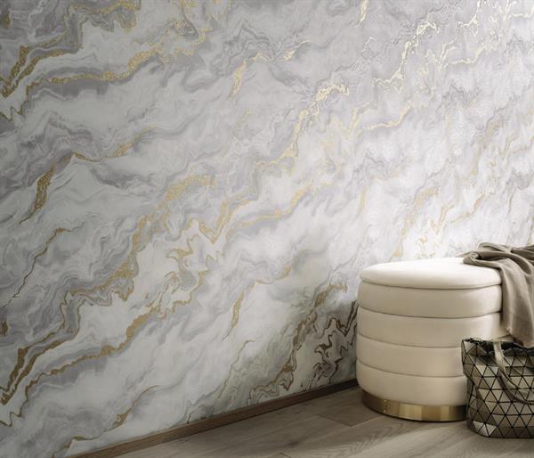 PARATO CHIC&CHARM PVC   /TNT MARMO BIANCO 0,53X10,05MT