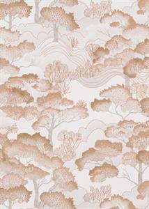 PARATO CHIC&CHARM PVC   /TNT FOLIAGE ORANGE 0,53X10,05MT