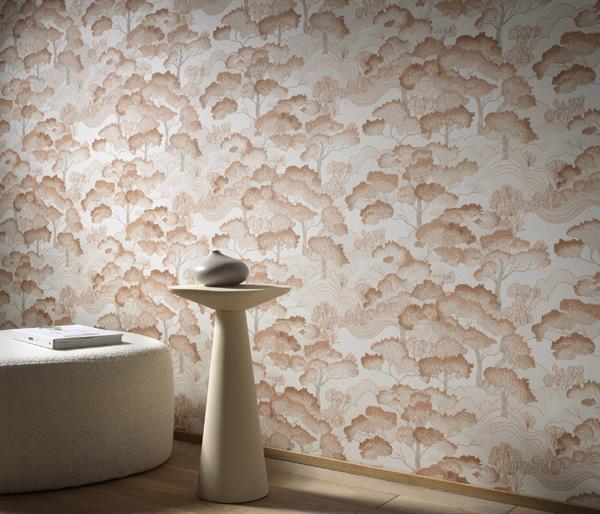 PARATO CHIC&CHARM PVC   /TNT FOLIAGE BEIGE 0,53X10,05MT