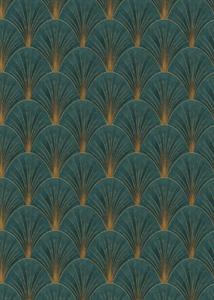 PARATO CHIC&CHARM PVC   /TNT DESIGN GREEN MIS.0,53X10,05MT