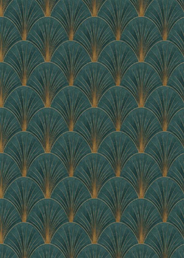 PARATO CHIC&CHARM PVC   /TNT DESIGN GREEN MIS.0,53X10,05MT