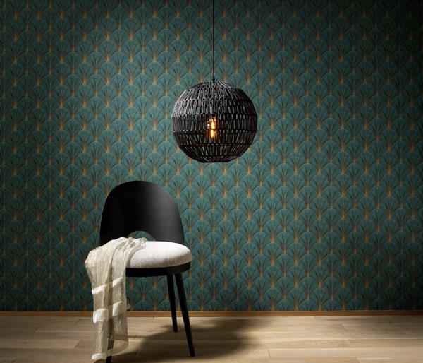 PARATO CHIC&CHARM PVC   /TNT DESIGN GREEN MIS.0,53X10,05MT