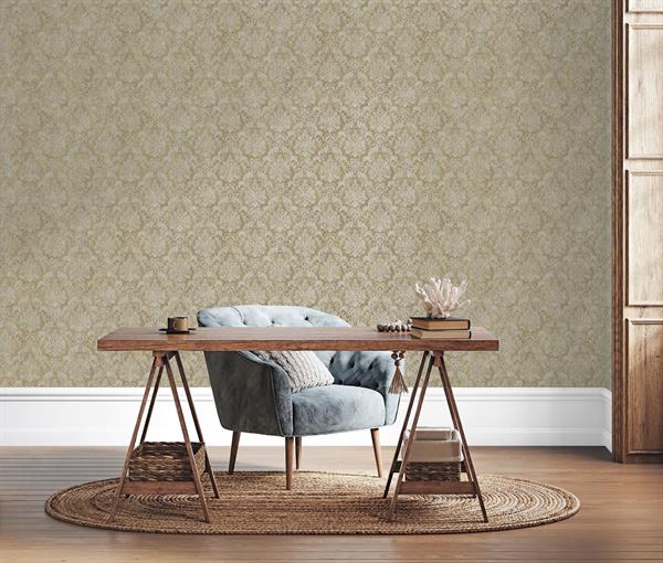 PARATO SPECIAL FX 2 IN  PVC/TNT DAMASCO GOLD 0,53X10,05MT