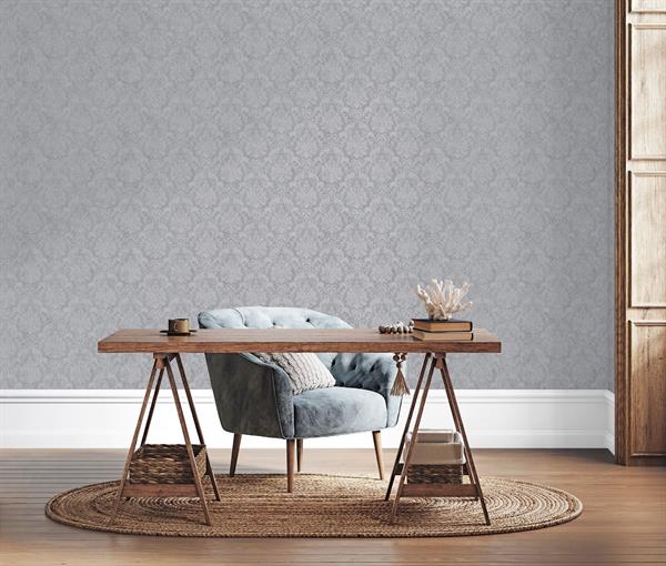 PARATO SPECIAL FX 2 IN  PVC/TNT DAMASCO GREY 0,53X10,05MT