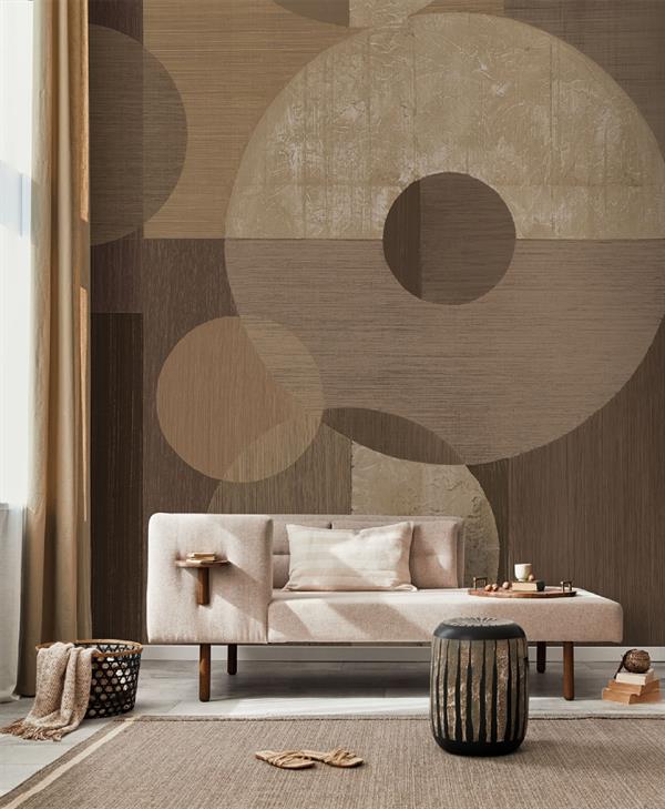 STAMPA IMANI IN PVC/TNT /DESIGN BROWN 3,18X3,00H MT(6 TELI)