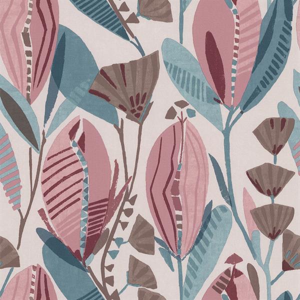 PARATO POP COLOURS PVC/ TNT FLOWERS PINK 0,53X10,05MT