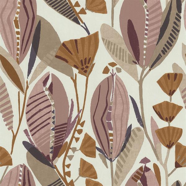 PARATO POP COLOURS PVC/ TNT FLOWERS PRUNE 0,53X10,05MT