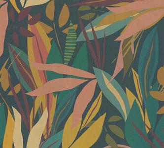 PARATO POP COLOURS PVC/ TNT FOLIAGE GREEN 0,53X10,05MT