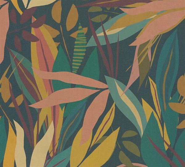 PARATO POP COLOURS PVC/ TNT FOLIAGE GREEN 0,53X10,05MT