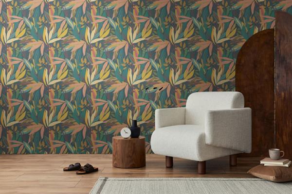 PARATO POP COLOURS PVC/ TNT FOLIAGE GREEN 0,53X10,05MT