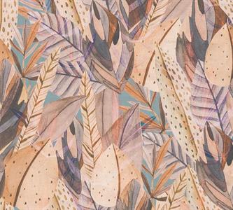 PARATO POP COLOURS PVC/ TNT FOLIAGE ORANGE 0,53X10,05MT