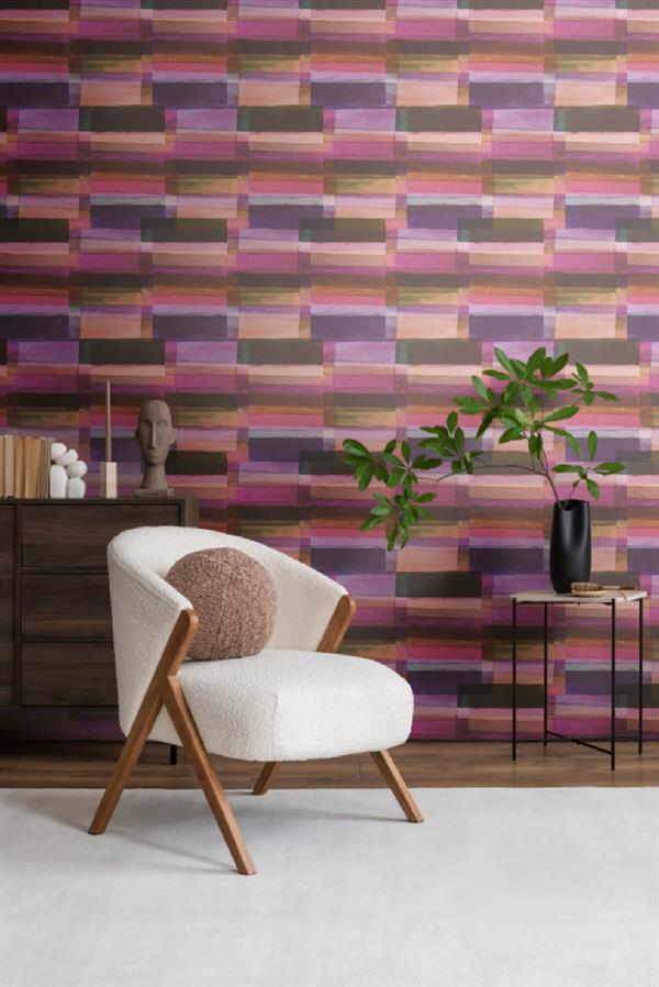 PARATO POP COLOURS PVC/ TNT DESIGN VIOLET 0,53X10,05MT