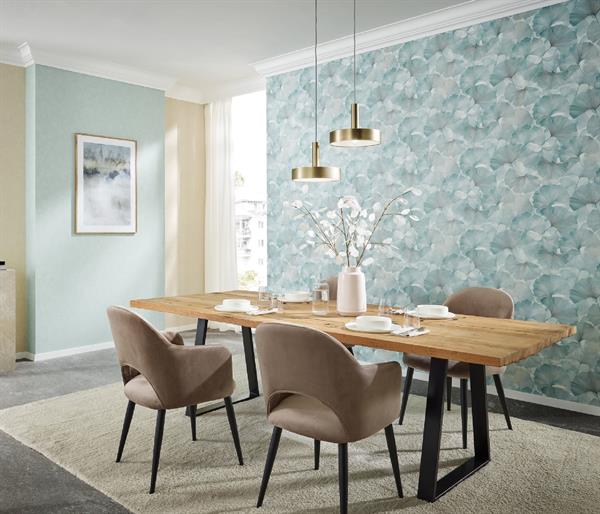 PARATO IRIDIUM PVC/TNT  /FOLIAGE BLUE 0,53X10,05MT