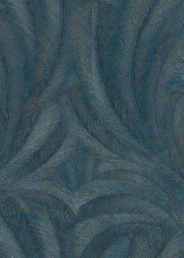 PARATO IRIDIUM PVC/TNT  /FOLIAGE BLUE 0,53X10,05MT