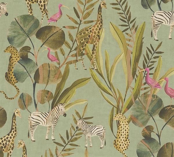 PARATO SCENT OF NATURE  /PVC/TNT FOLIAGE GREEN 0,53X10,05MT