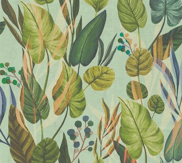 PARATO SCENT OF NATURE  /PVC/TNT FOLIAGE GREEN 0,53X10,05MT