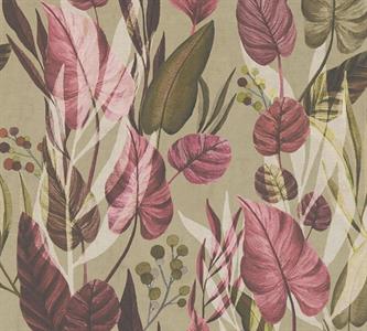 PARATO SCENT OF NATURE  /PVC/TNT FOLIAGE VIOLET 0,53X10,05MT